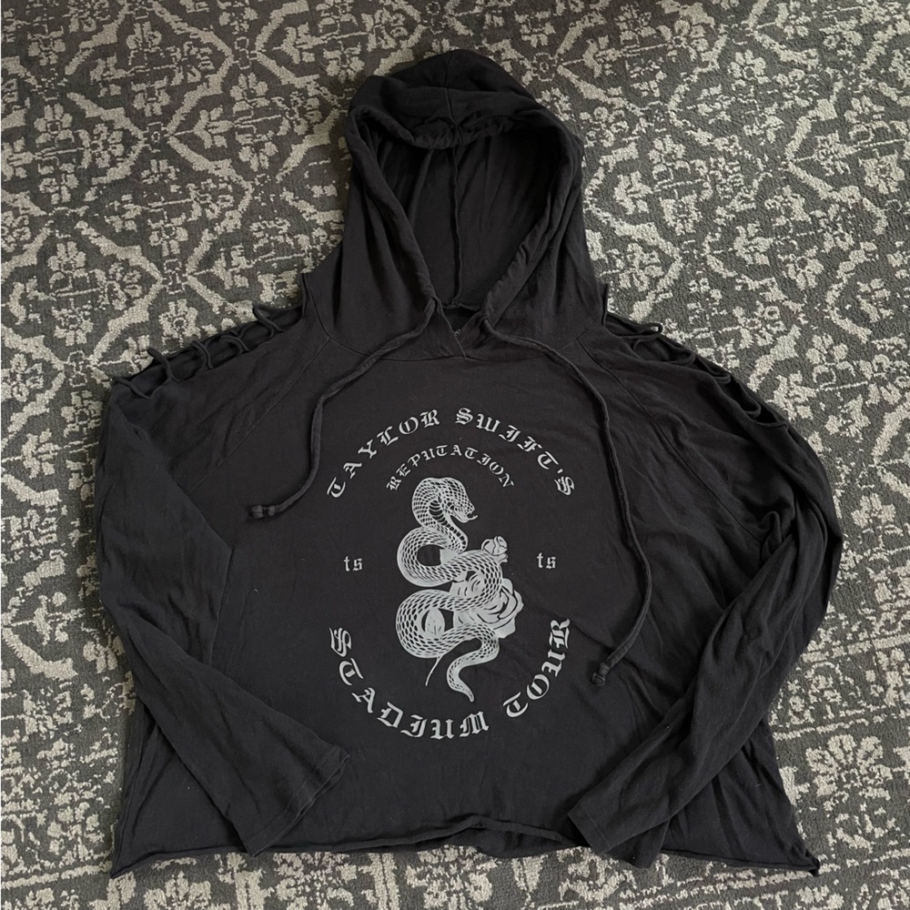 Taylor Swift reputation cropped cutout hoodie